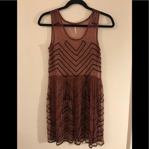 Free People beaded slip dress
